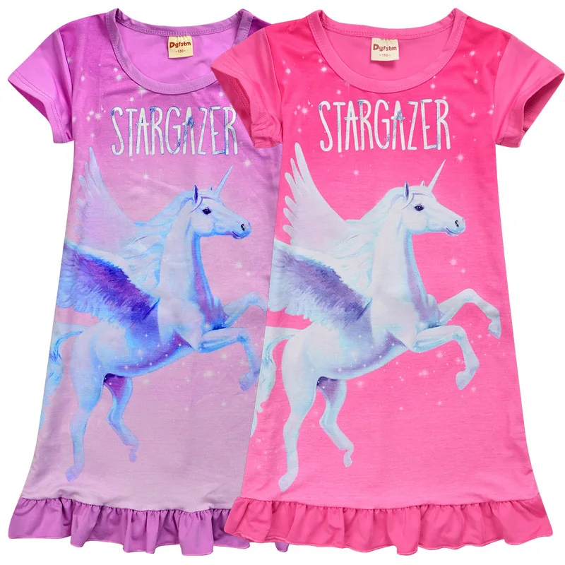 2019 New Arrivals Baby Kids Dresses Girls Licorn Dress Sleeveless Clothing Children Princess Party elegant Unicorn Clothes | Детская