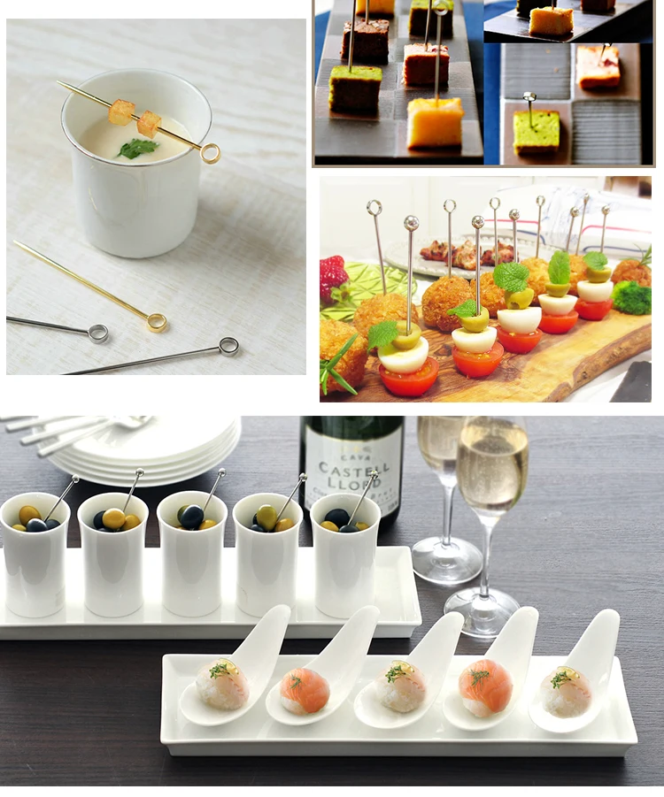 Игла из нержавеющей стали для коктейлей вина знак 4 цвета зубочистка фруктов