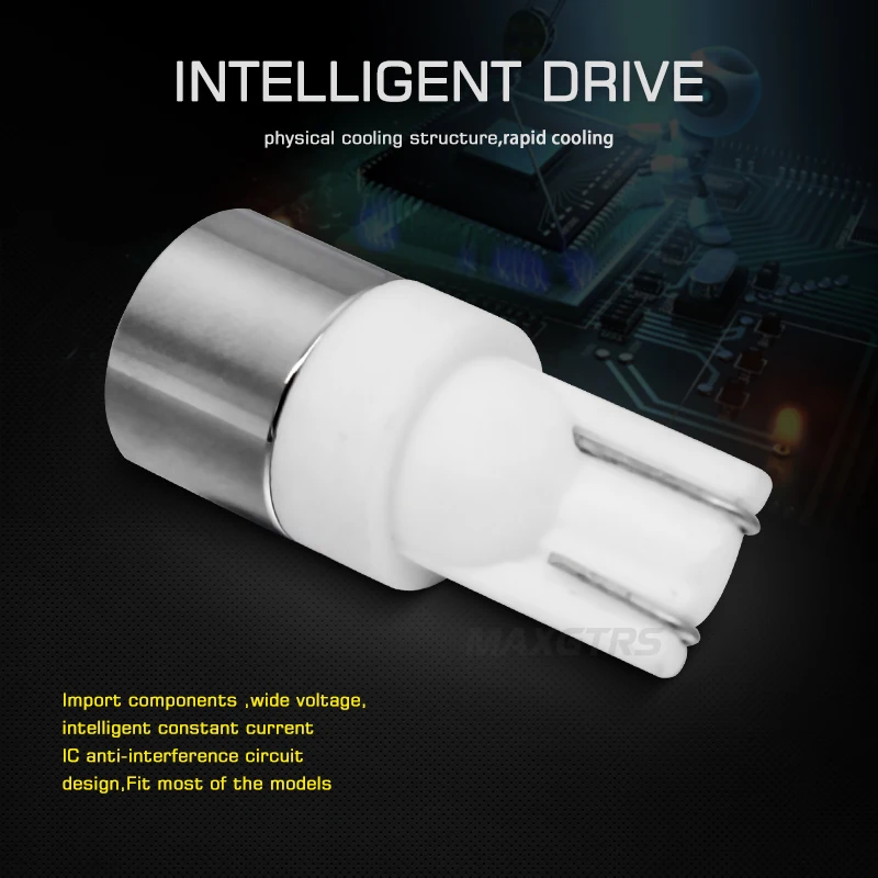 2X T10 194 W5W CREE Chip White 4 SMD 20 Вт с объективом Canbus без ошибок лампы DRL для салона