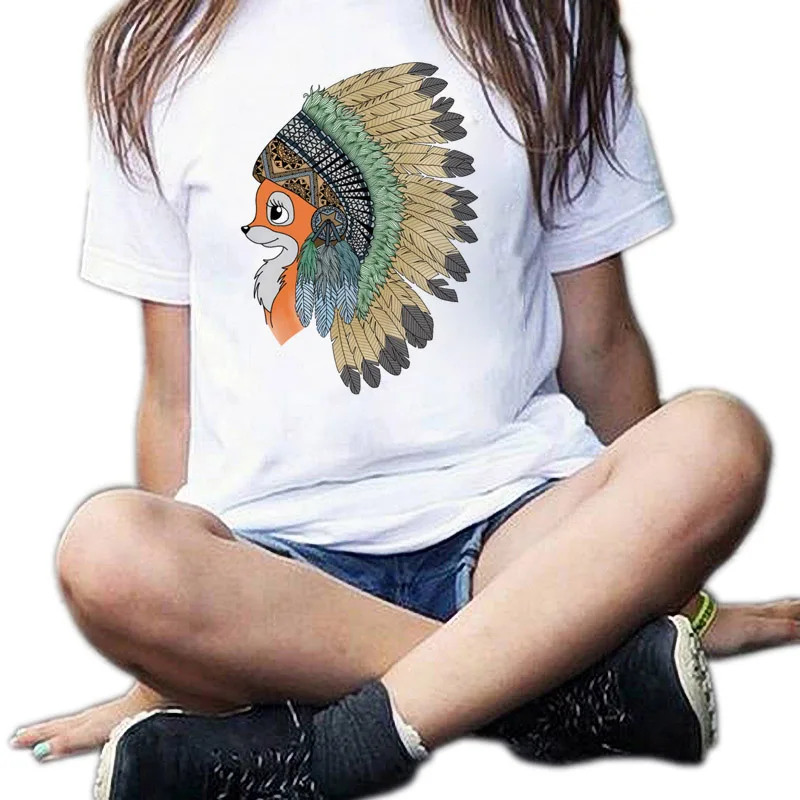 

YEMUSEED 2018 New Fashion Yindian Deer O-neck Menghuande Printed T shirt Women Girl Harajuku Short Sleeve T-shirt Tees QD24-QM