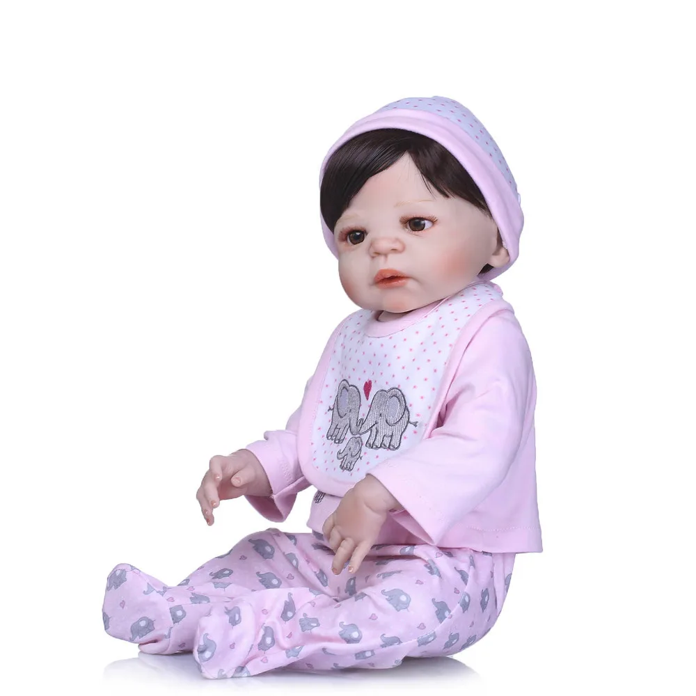 Nicery 22 дюйма 55 см кукла Bebe Reborn жесткая силиконовая игрушка для мальчиков и девочек