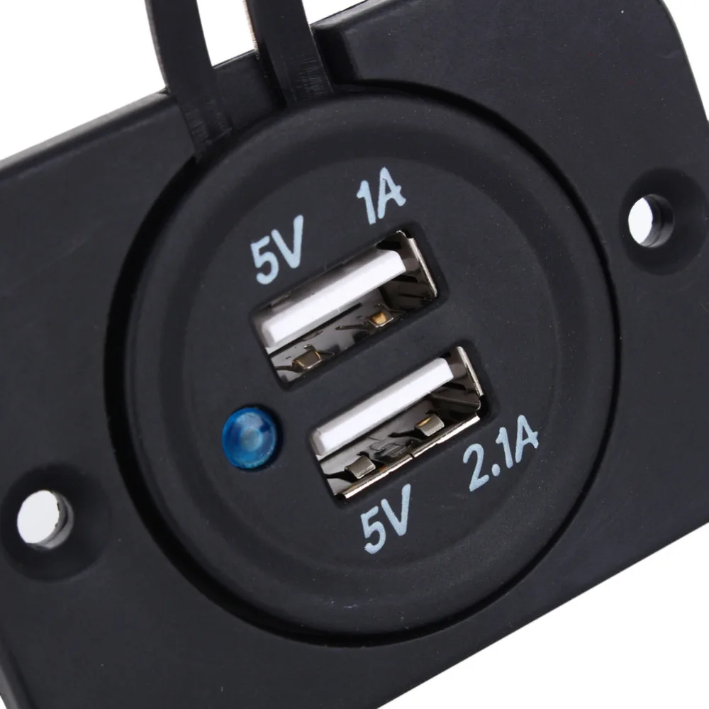 Двойной USB-разветвитель 12 В зарядное устройство для мобильного телефона адаптер