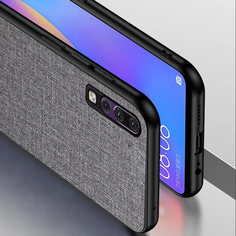 Тканевый арт простой чехол для Huawei P30 Pro P20 Lite Nova 3e 4 360 противоударный дышащий