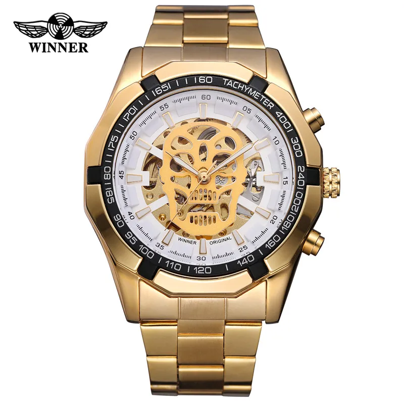 F065103 without box Relogio masculino, победитель, мужские часы, Топ бренд, роскошные, спортивные, автоматические, механические, наручные часы, модные, скелет, череп, мужские часы, 0651 - Цвет: F065103 without box