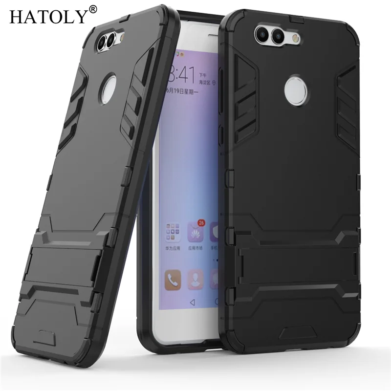 HATOLY For Armor Case Huawei Nova 2 Plus Robot Silicon Rubber Hard Back Phone Cover 5.5&quot | Мобильные телефоны и