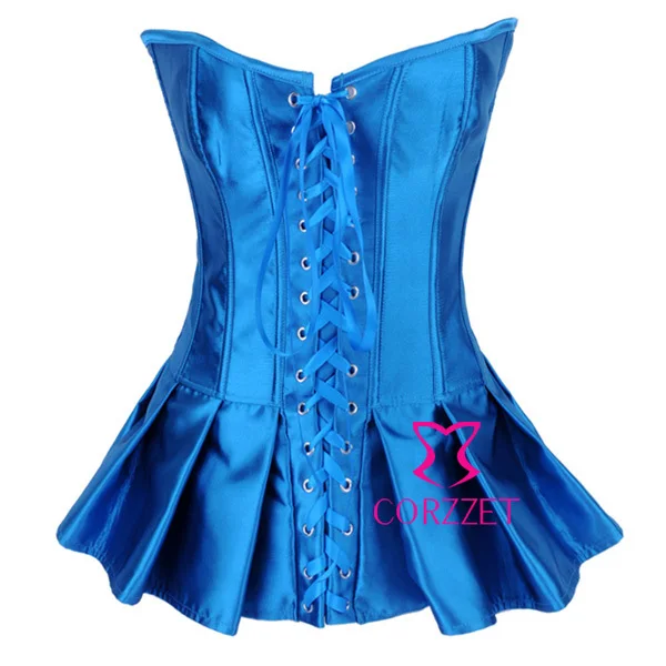 Готические корсеты модные сексуальные женские атласные черные/синие/розовые