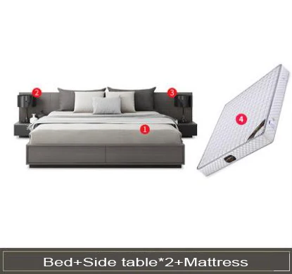 Bed 2Table Mattress RAMA DYMASTY мягкая кровать современный дизайн кровать bett, cama мода king/queen Размер мебель для спальни - Цвет: Bed 2Table Mattress