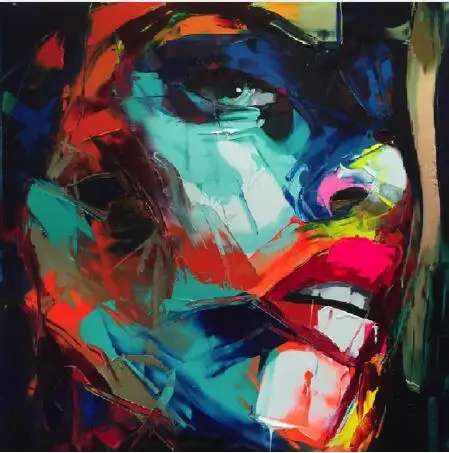 Embeish Франсуаза Nielly нож картина маслом HD Печать на холсте домашняя декоративная фигурка настенные картины красочное лицо портрет художественные работы - Цвет: as pictures