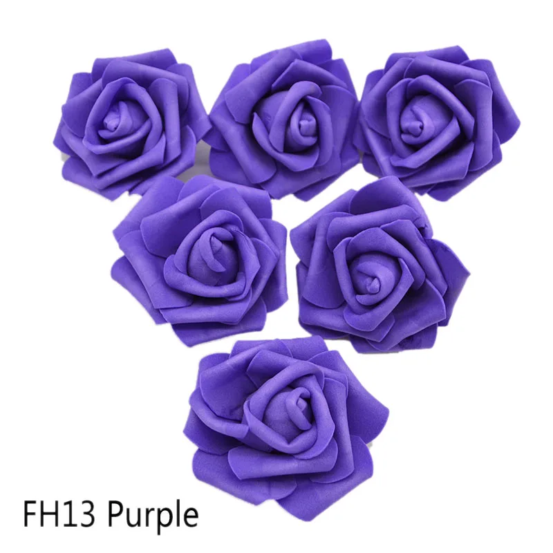 20pcs/Lot 6cm PE Foam Big Rose Flower Head Artificial Flowers Wedding Decorations DIY Scrapbooking Wreath Home Decor Crafts