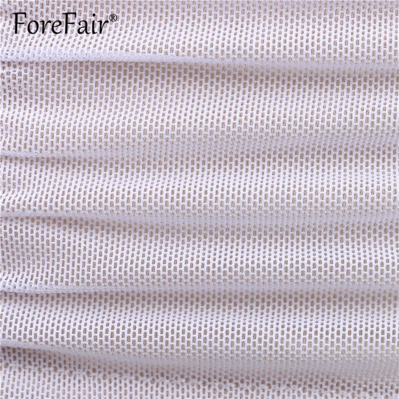 Forefair с открытыми плечами длинным рукавом Сетчатое платье пикантные для женщин