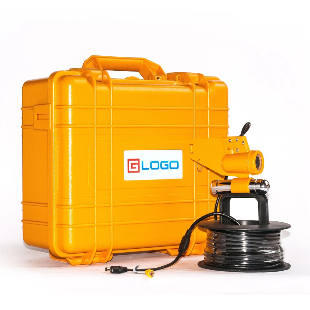 Скидка Комплект камеры для подводной рыбалки с одним свинцовым стержнем 20 метров на глубине и 7-дюймовым цветным TFT-дисплеем и жестким пластиковым ...