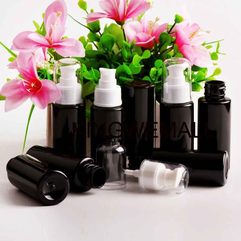 

Empty Cosmetics Container Make Up Accessories Lotion Packaging Plastic Shampoo Pump Travel Bottle Black Storage Containers 60ml