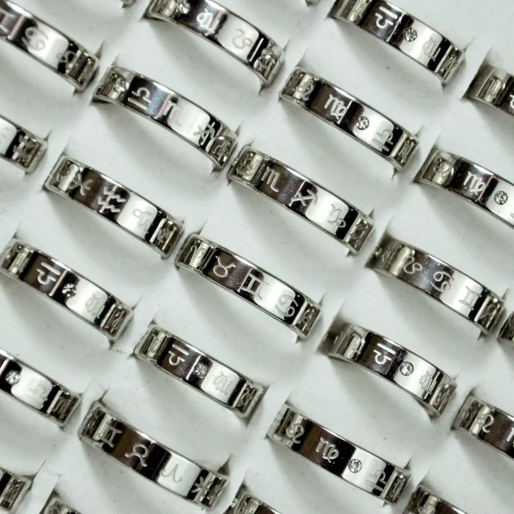 30 шт. модные ювелирные изделия созвездие стиль нержавеющая сталь женские кольца