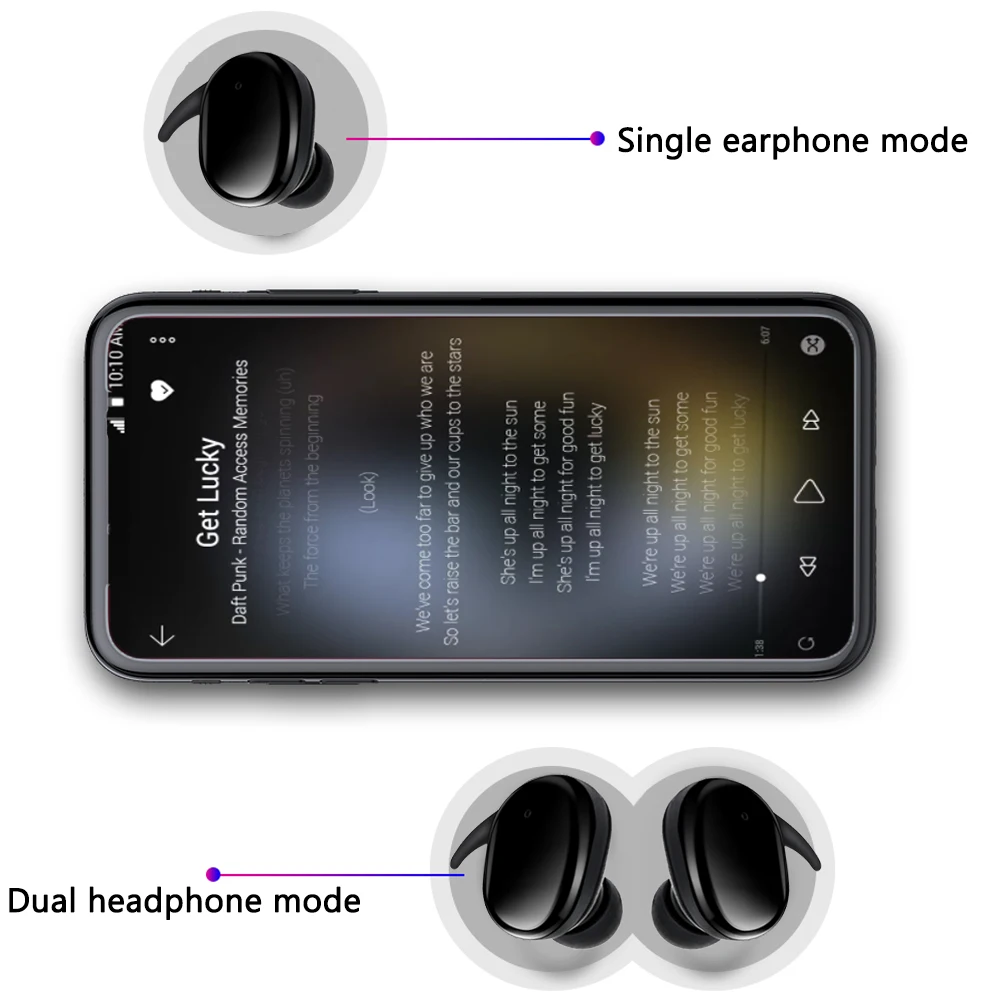 Revtop TWS беспроводные наушники Bluetooth 5 0 мини гарнитура для Xiaomi Samsung Huawei спортивные с