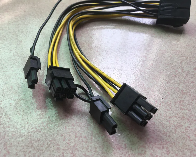 5 шт. 6 дюймов Molex 6-контактный PCI Express до 2 x PCIe 8 (6 + 2) pin Материнская плата Видеокарта