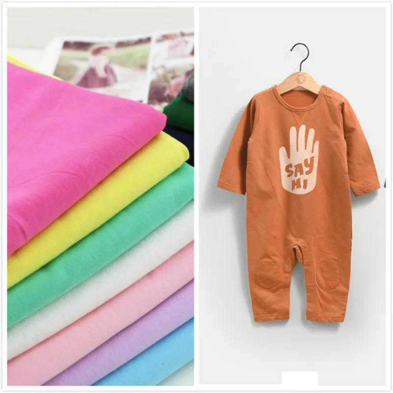 40s чесаная хлопчатобумажная ткань маленькая махровая трикотажная для летней