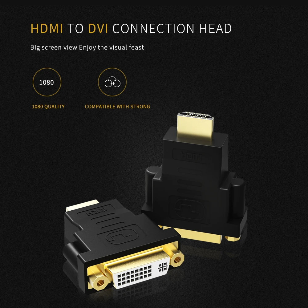 Позолоченный HDMI мужчина к DVI DVI-I 24+ 5 гнездовой разъем адаптера конвейер 1080P для HDTV ноутбука PS3 STB