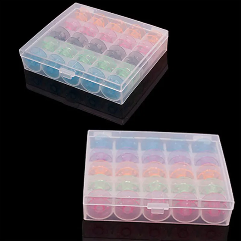 Прозрачный чехол для хранения 25 сеток пустая красочная коробка шитья шт катушки