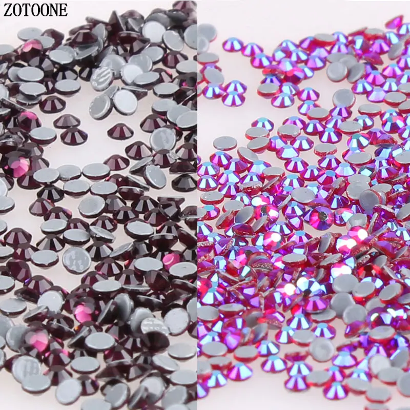 ZOTOONE SS6-SS20 1440 шт./лот Стразы фиолетовые кристаллы и AB Камни не горячая фиксация