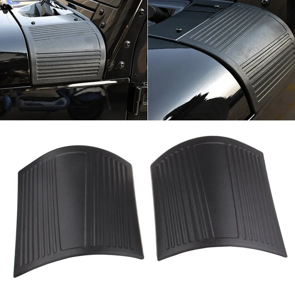 Прочный черный корпус капота Armor (1 пара) для jeep JK wrangler 2007-2017 черная Автомобильная