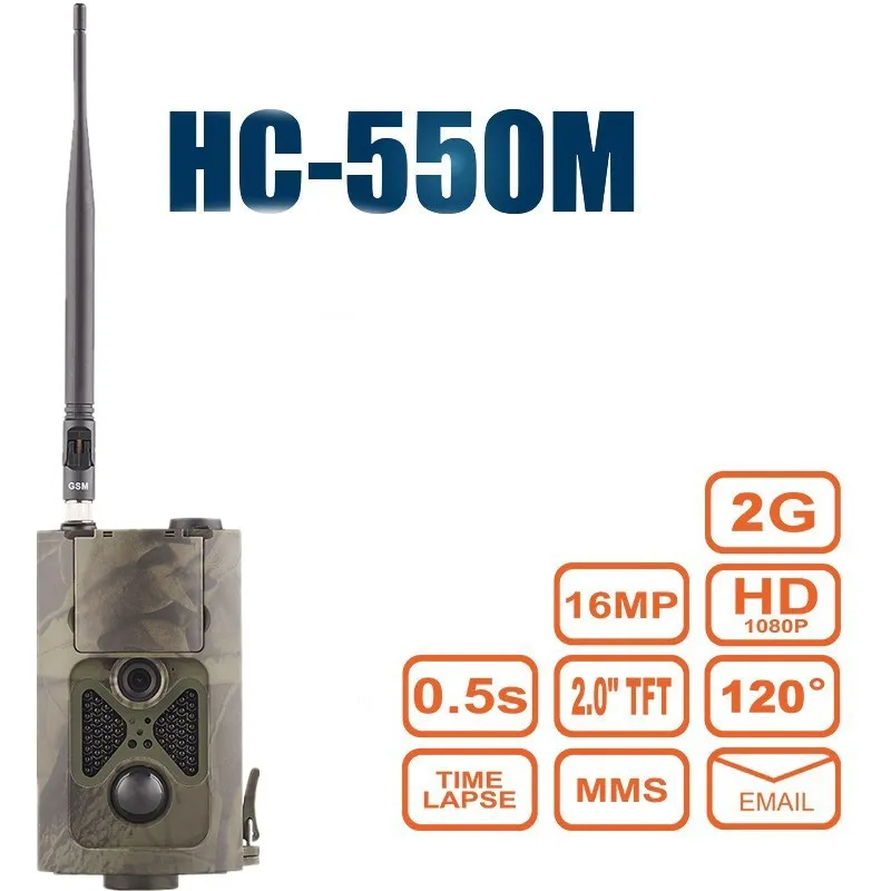 HC550M HD Trail цифровая охотничья камера MMS 16MP 0 5 S триггер GPRS GSM chasse HC 550M Беспроводная
