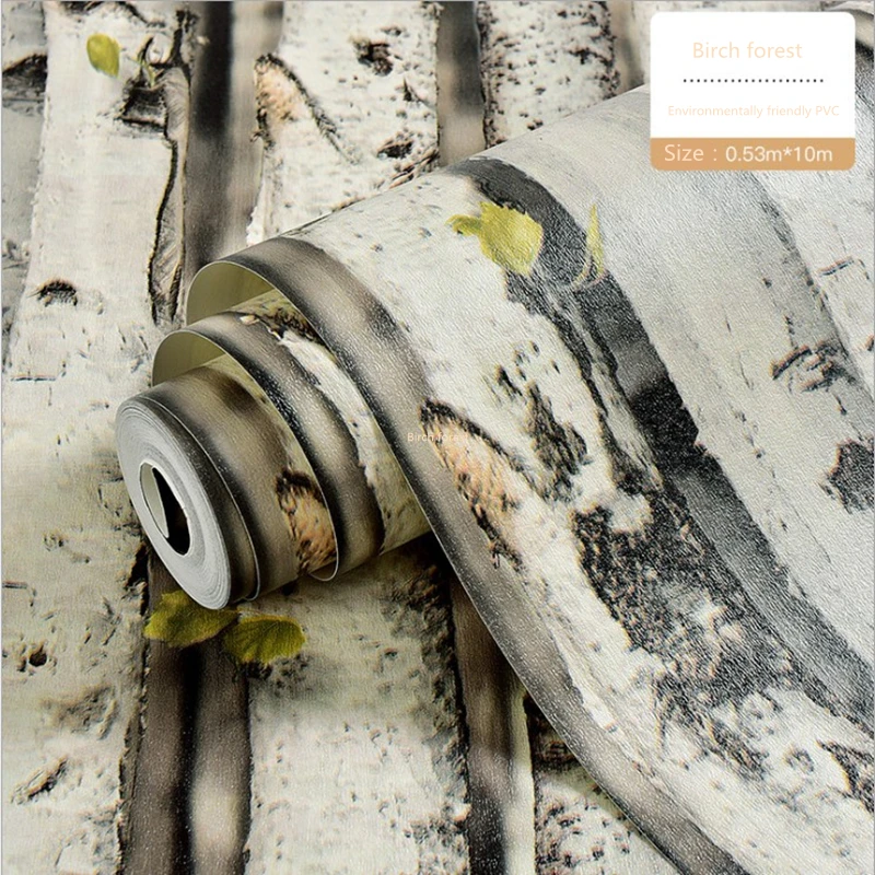 

Birch forest wallpaper bedroom living room wall stickers modern design forest wall stickers restaurant sofa stickers