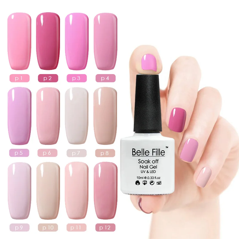 Belle Fille розовая серия УФ гель для ногтей набор Lakier hybrydoupy лак Vernis Полупостоянный DIY