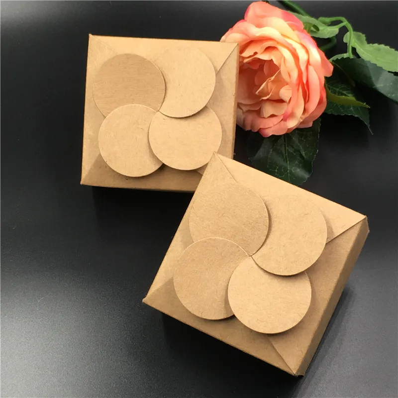 30 шт DIY ручной работы из крафт бумаги коробка подарок на день рождения пользу