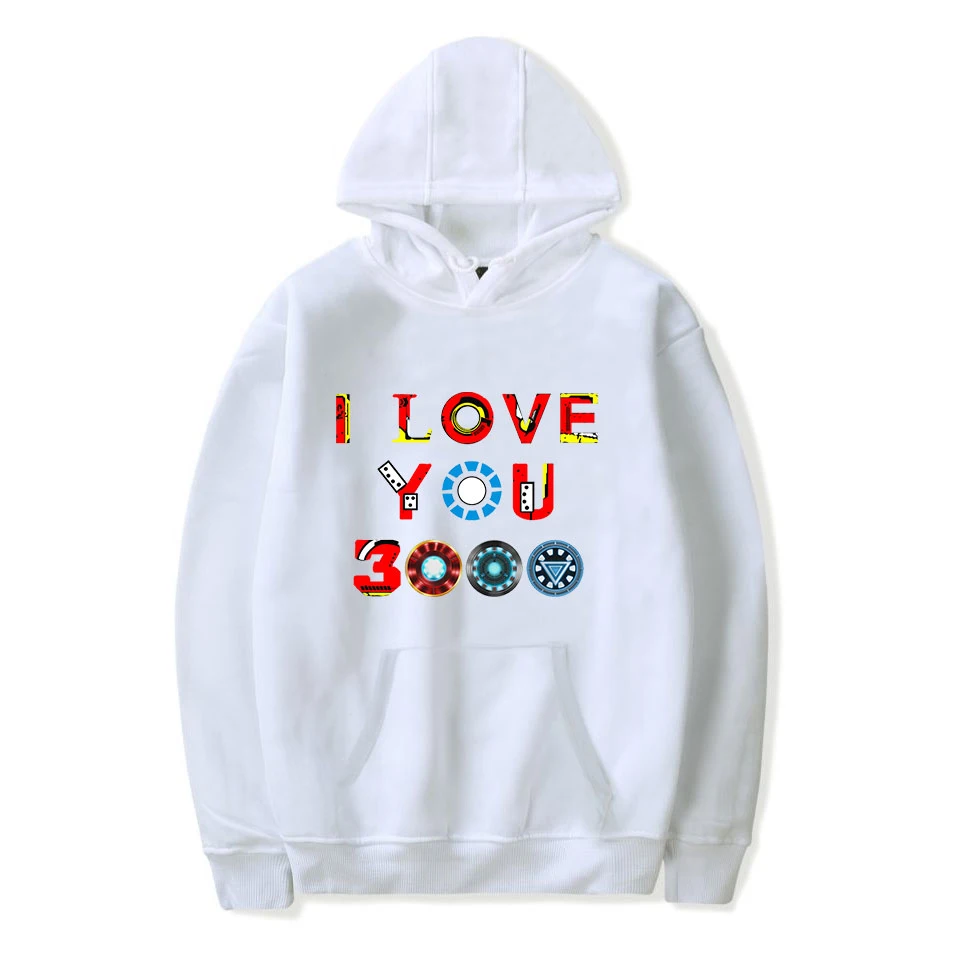I Love You 3000 модные толстовки с капюшоном и принтом Женские/мужские длинными