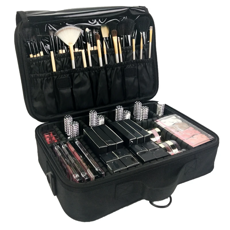 Брендовый косметический чемоданчик многоярусная Большая профессиональная