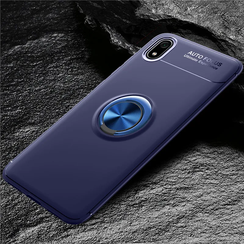 MAKAVO для Xiaomi Redmi 7A Чехол-держатель с кольцом на палец Матовая Мягкая силиконовая задняя крышка для XiAomi Redmi 8A чехол для телефона