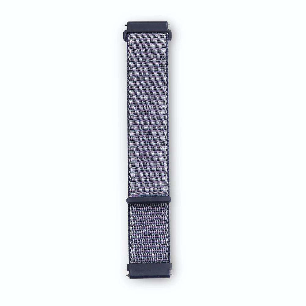 Midnight Blue Ремешок 22 20 мм для samsung gear Sport S2 S3 Classic Frontier Watch Band Pebble Time steel Galaxy Watch 42 46mm Huami Amazfit Bip - Цвет ремешка: Midnight Blue