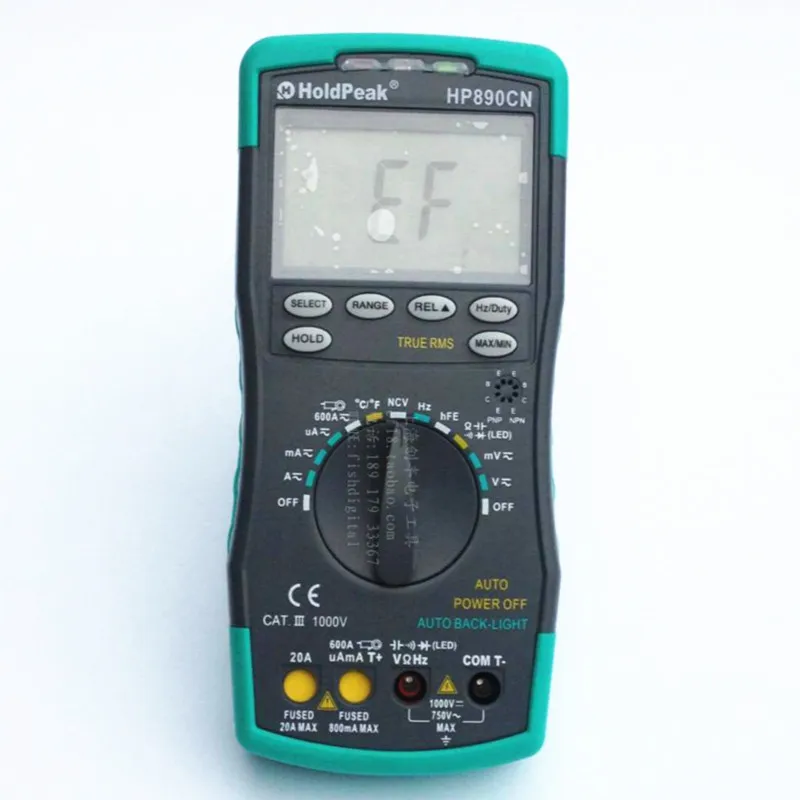 HoldPeak HP890CN Цифровой мультиметр переменного тока постоянного Напряжение