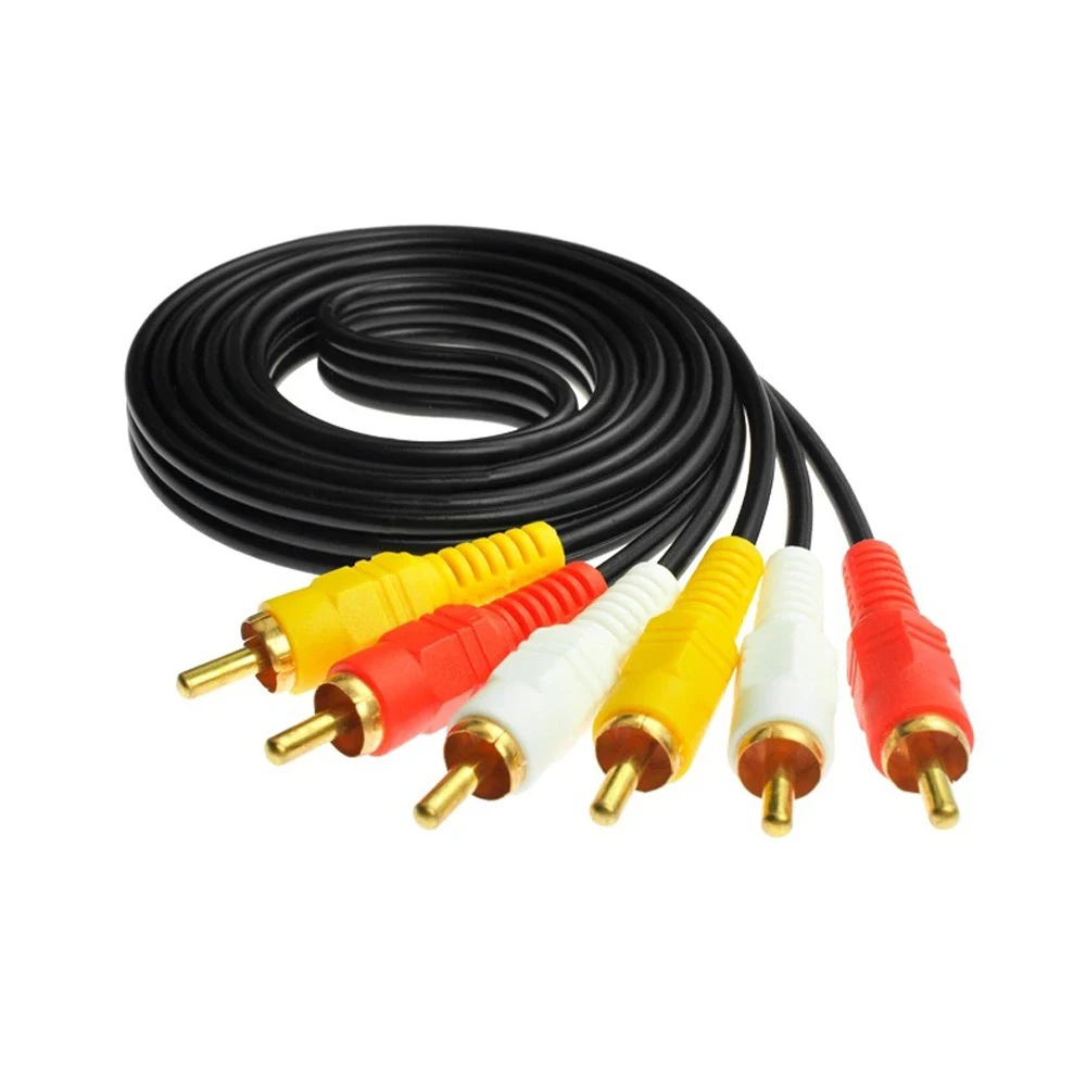3RCA 3 rca DVD Красный Желтый Белый Аудио Видео шнур av AV кабель провод соединитель