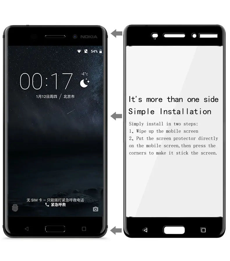 1 шт. IMAK Crystal II чехол для Nokia 6 + шт полный охват защитное стекло пленка Чехол