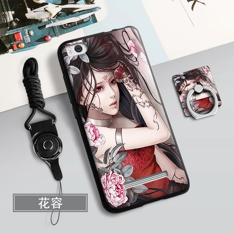 ALIVO для xiaomi Mi4c чехол с кольцом-подставкой мультфильм 3D рельеф полная защита