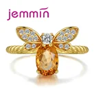 Новые креативные циркониевые стразы, кольца пчелы золотого цвета, ювелирные изделия, обручальное кольцо, ювелирные изделия, женские кольца, вечерние кольца для банкета