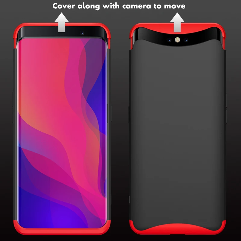 ADKO 360 полная защита Гладкий чехол для Oppo Find X противоударный Жесткий ПК