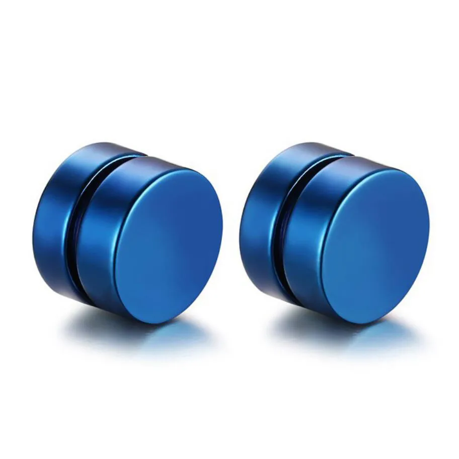 

4 Colors Stainless Steel Magnetic Ear Stud Men Women's Earring brinco On Non-Pierced Earrings 5 Colors Option