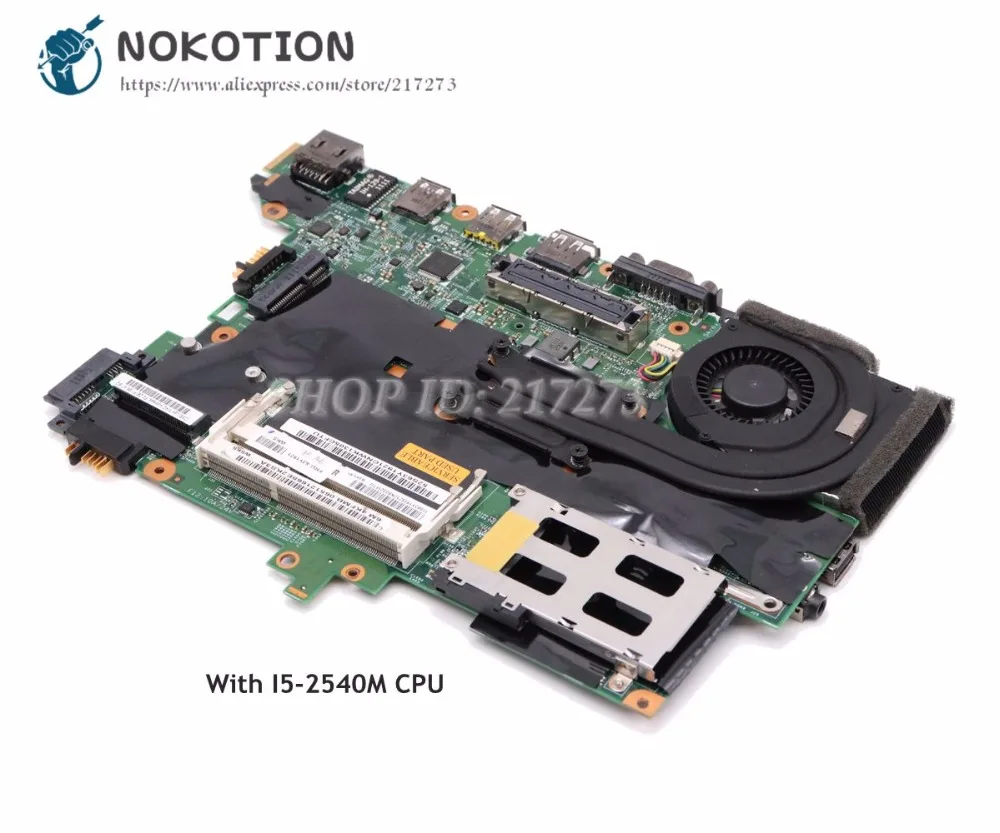 

NOKOTION 63Y1725 63Y1921 Main Board For Lenovo Thinkpad T420S Laptop Motherboard H0223-4 48.4KF58.041 I5-2540M CPU DDR3