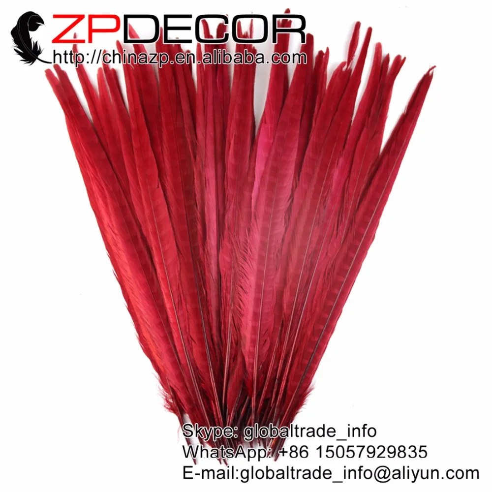 ZPDECOR 100 шт./лот 40 45 см (16 18 дюймов) непосредственно окрашенные оранжевые перья из