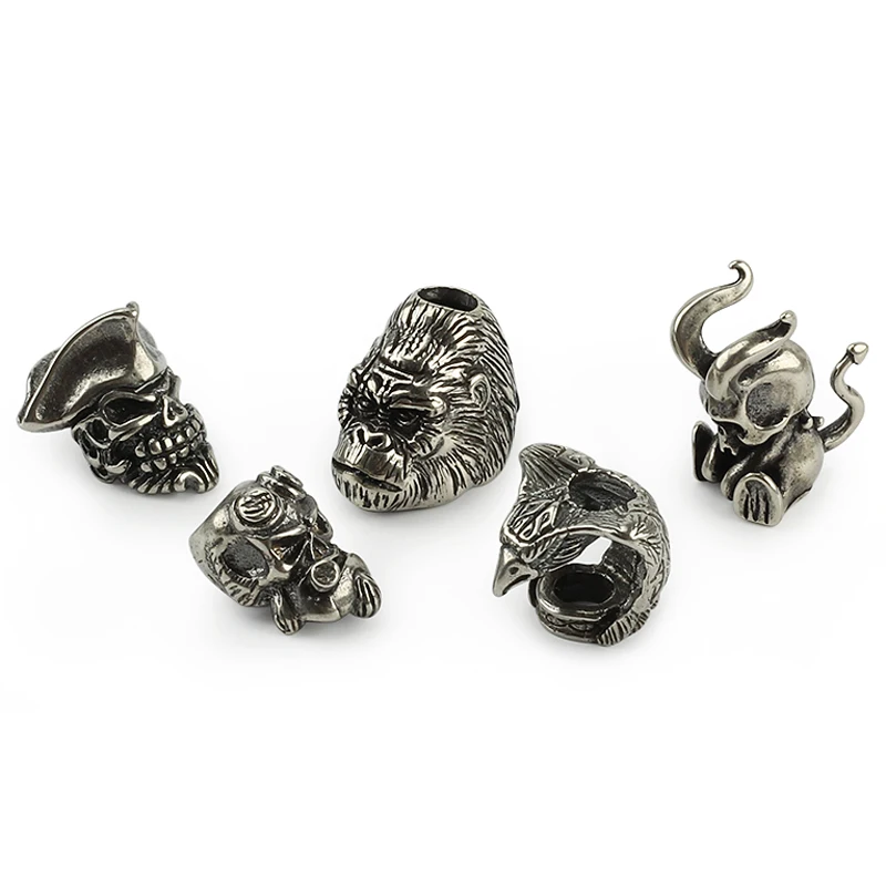 DIY бусины для орангутана с белым ножом латунные в виде совы подвеска на шнурке