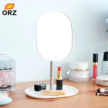 ORZ 360 свободное вращающееся зеркало для макияжа, пластиковые аксессуары для ванной комнаты, настольный органайзер, украшение, стоячий комод для макияжа, зеркало