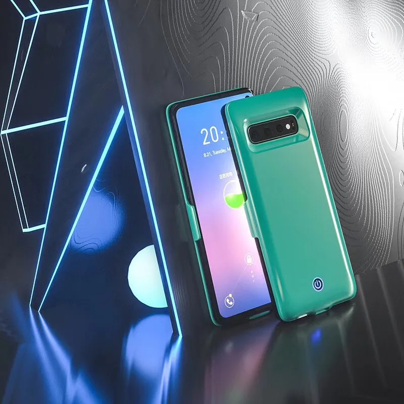 Green S10 7000 мАч для samsung Galaxy S10 Plus, чехол для зарядного устройства, внешний портативный резервный внешний аккумулятор, чехол для аккумулятора для samsung S10 S10E - Цвет: Green S10