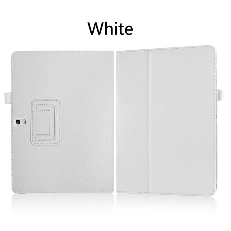 White Для samsung Galaxy Tab S 10,5 T800 T805 10,5 дюймов планшет Высокое качество Личи шаблон pu кожаный чехол - Цвет: White