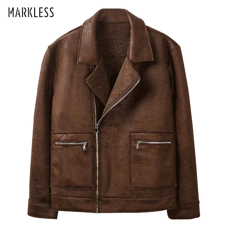 Markless куртка из искусственной кожи для мужчин брендовая одежда 2018 осень зима