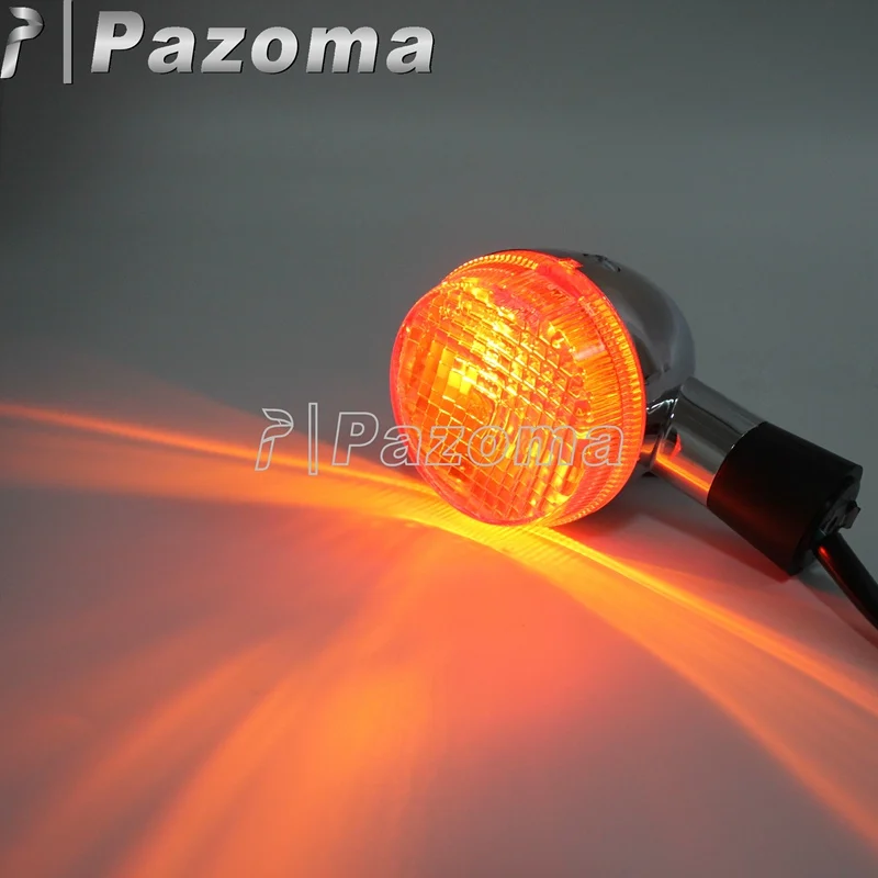 Мотоцикл Pazoma E13 хромированный Передний фонарь для поворота янтарный светильник