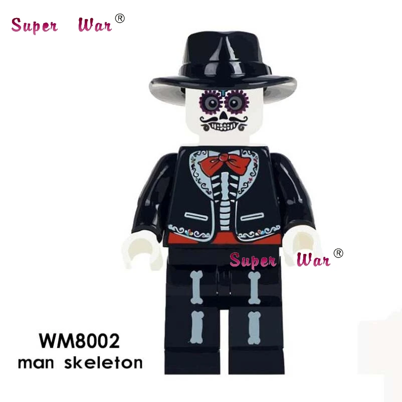 WM8002 Одиночная Ведьма Маска Волшебная комедия ТВ Cahracter Хэллоуин Pennywise Джокер Рик Морти строительные блоки кирпичи игрушки для детей - Цвет: WM8002