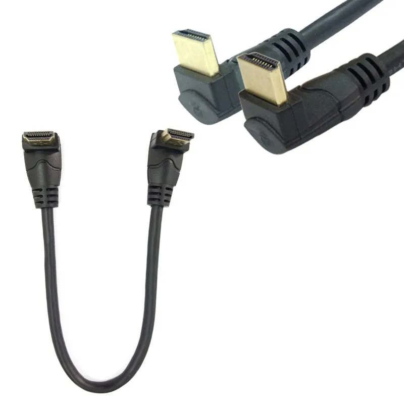 DAN speed 1080P 4K HDMI 2,0 HDMI кабель MaleUp to Up угловой высокоскоростной для xbox HDTV DVD видео 0,3 м 0,6 м 1,8 м