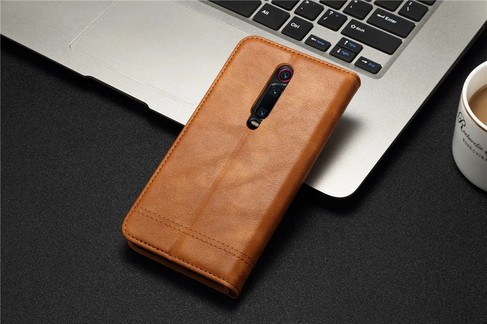 Чехол-книжка Red mi K20 Pro с магнитной застежкой для Xiaomi mi 9t Pro, роскошный кожаный чехол-портмоне в стиле ретро, держатель для карт, красный чехол для телефона mi K20